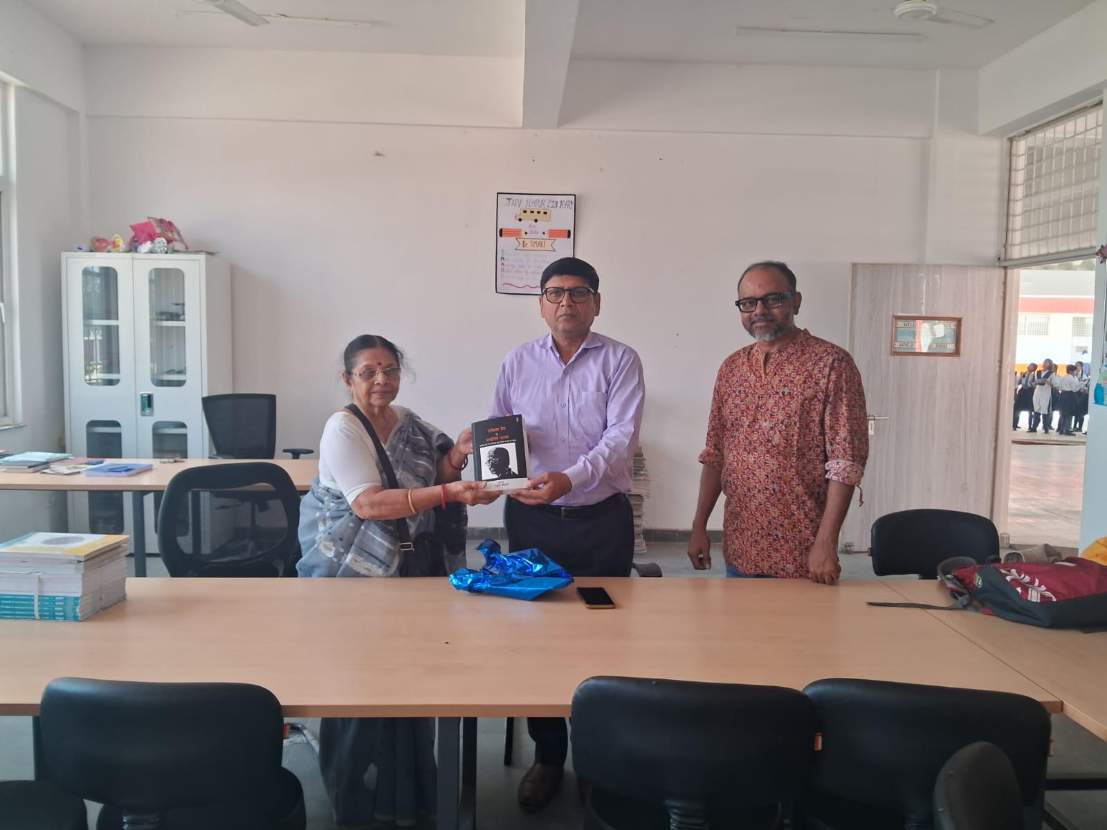 Rameshwar Prem ke Charchit Natak being donated to Jawahar Navodaya Vidyalaya, Hapur